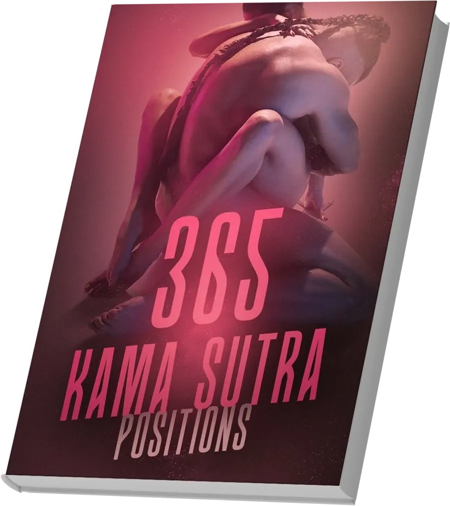 Cover of a bonus e-book on sexual positions with a dark red design